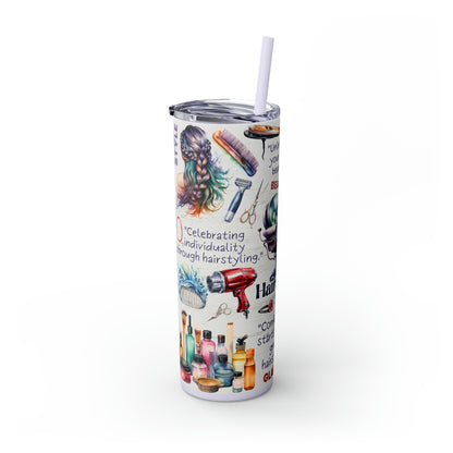 Hairdresser Life EcoChic 20oz Skinny Stainless Steel Tumbler with Straw