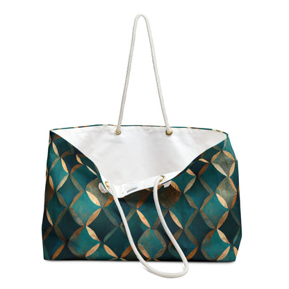 Teal and Gold Weekender Bag