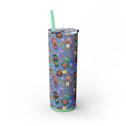 Coco Melon Skinny Tumbler with Straw, 20oz
