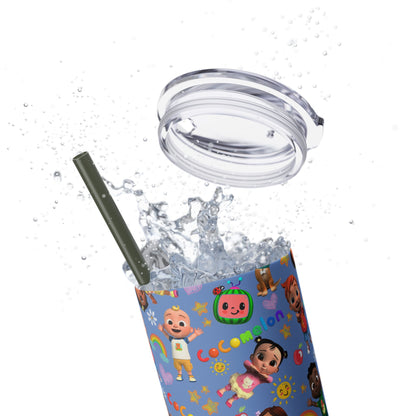 Coco Melon Skinny Tumbler with Straw, 20oz