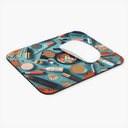 Blue Tropical Makeup Lovers dream Mouse Pad (Rectangle)