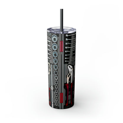 Mechanics Rate Skinny Tumbler with Straw, 20oz