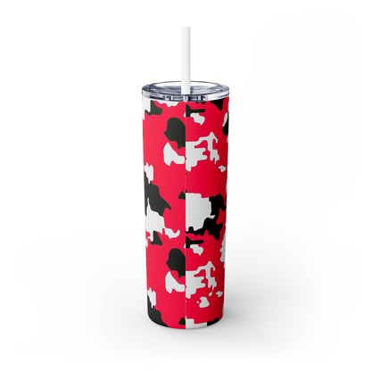 Tik Tok Pink White & Black Skinny Tumbler, 20oz
