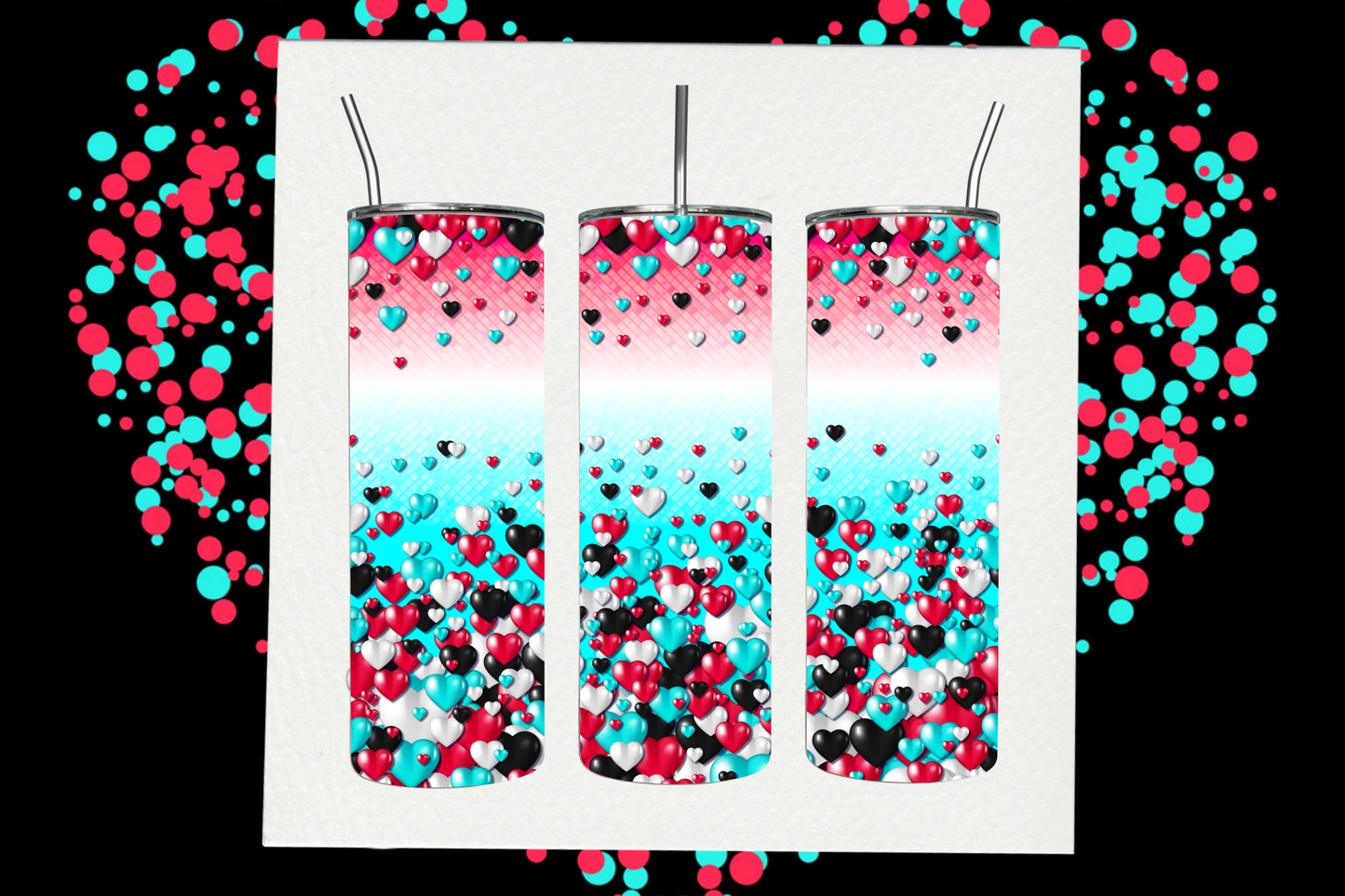 Tik Tok Hearts Enthusiast’s 20oz Slim Trendsetter Tumbler