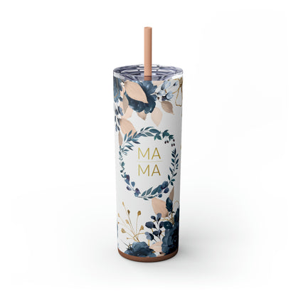Mama Floral EcoChic 20oz Skinny Stainless Steel Tumbler with Straw