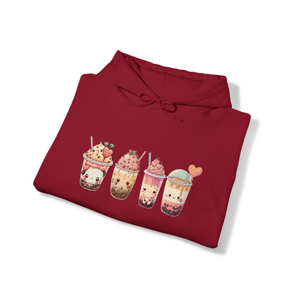 Kawaii Lovers' BubbleTea Unisex Hoodie - Comfortable & Fashionable Sweatshirt in Multiple Colors