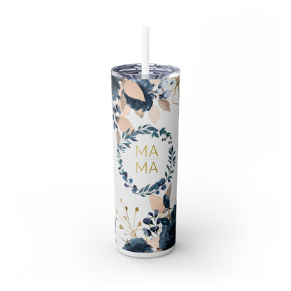 Mama Floral EcoChic 20oz Skinny Stainless Steel Tumbler with Straw