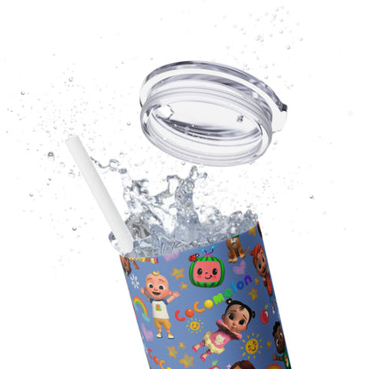 Coco Melon Skinny Tumbler with Straw, 20oz