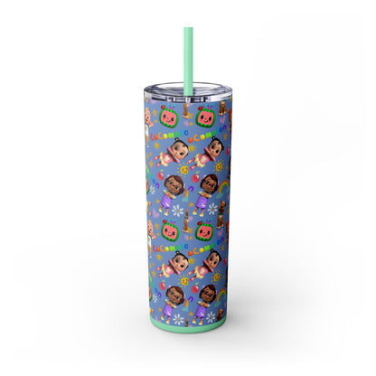 Coco Melon Skinny Tumbler with Straw, 20oz