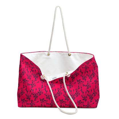 Pink Floral Weekender Bag