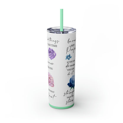 Choose to be happy! Skinny Tumbler, 20oz