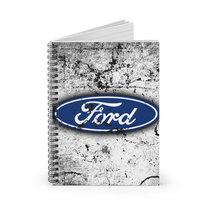 Ford Black white and blue Spiral Notebook - Ruled Line