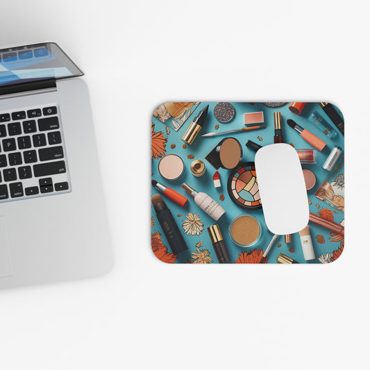 Blue Tropical Makeup Lovers dream Mouse Pad (Rectangle)