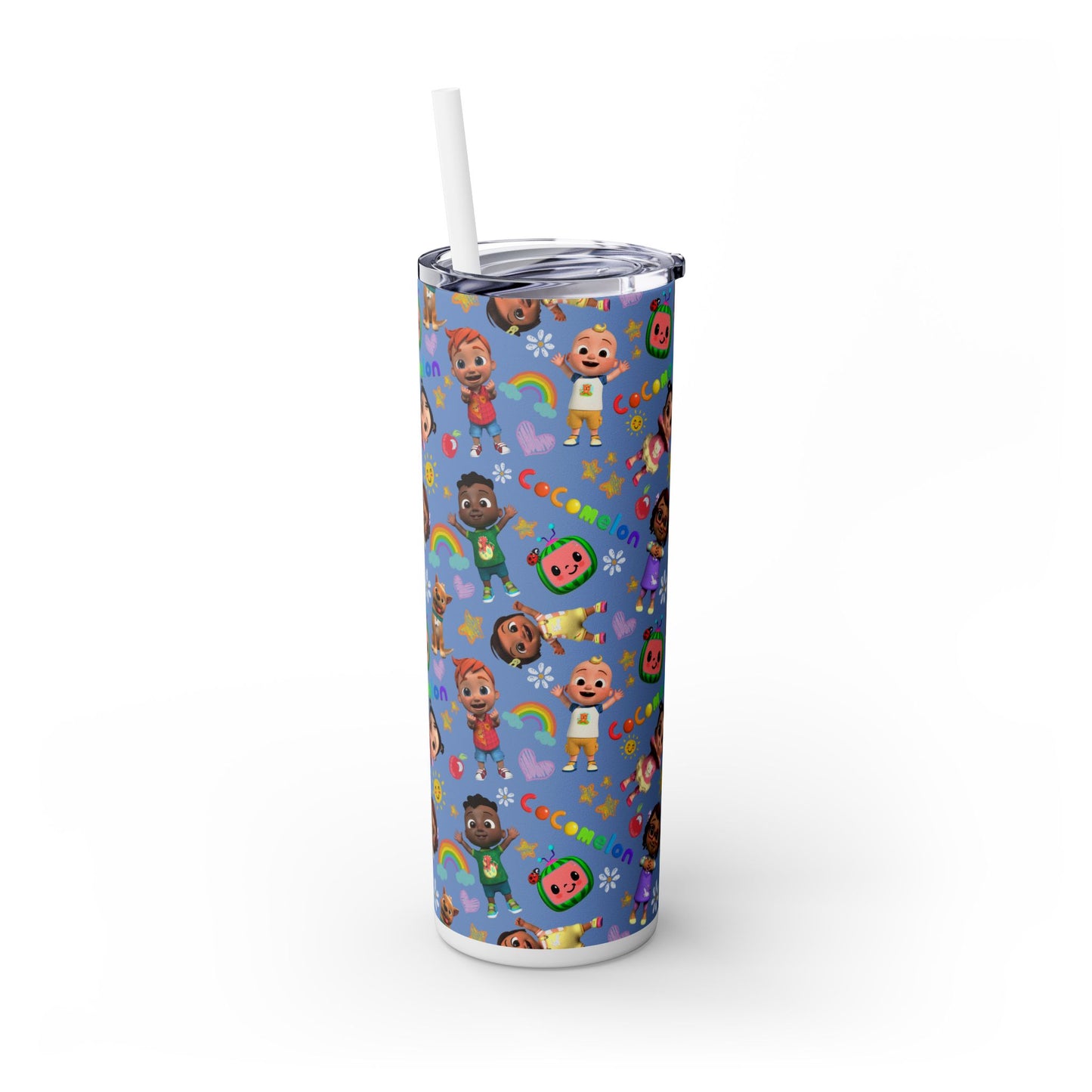 Coco Melon Skinny Tumbler with Straw, 20oz
