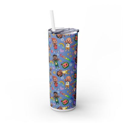 Coco Melon Skinny Tumbler with Straw, 20oz