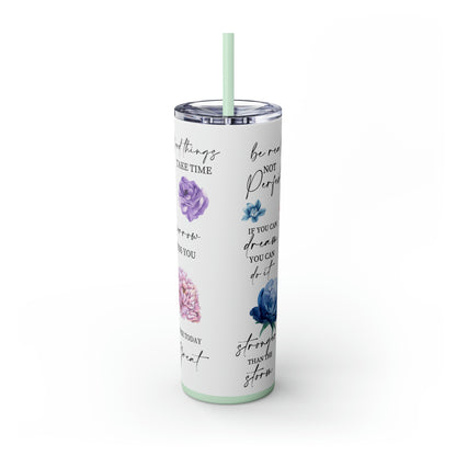 Choose to be happy! Skinny Tumbler, 20oz