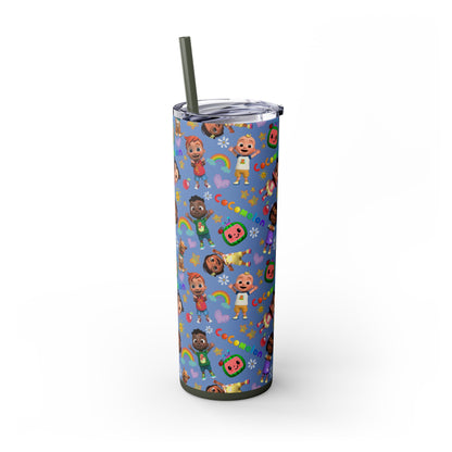 Coco Melon Skinny Tumbler with Straw, 20oz
