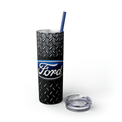 Ford Tread Skinny Tumbler with Straw, 20oz