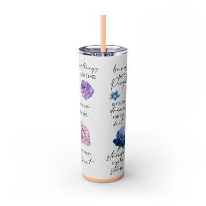 Choose to be happy! Skinny Tumbler, 20oz
