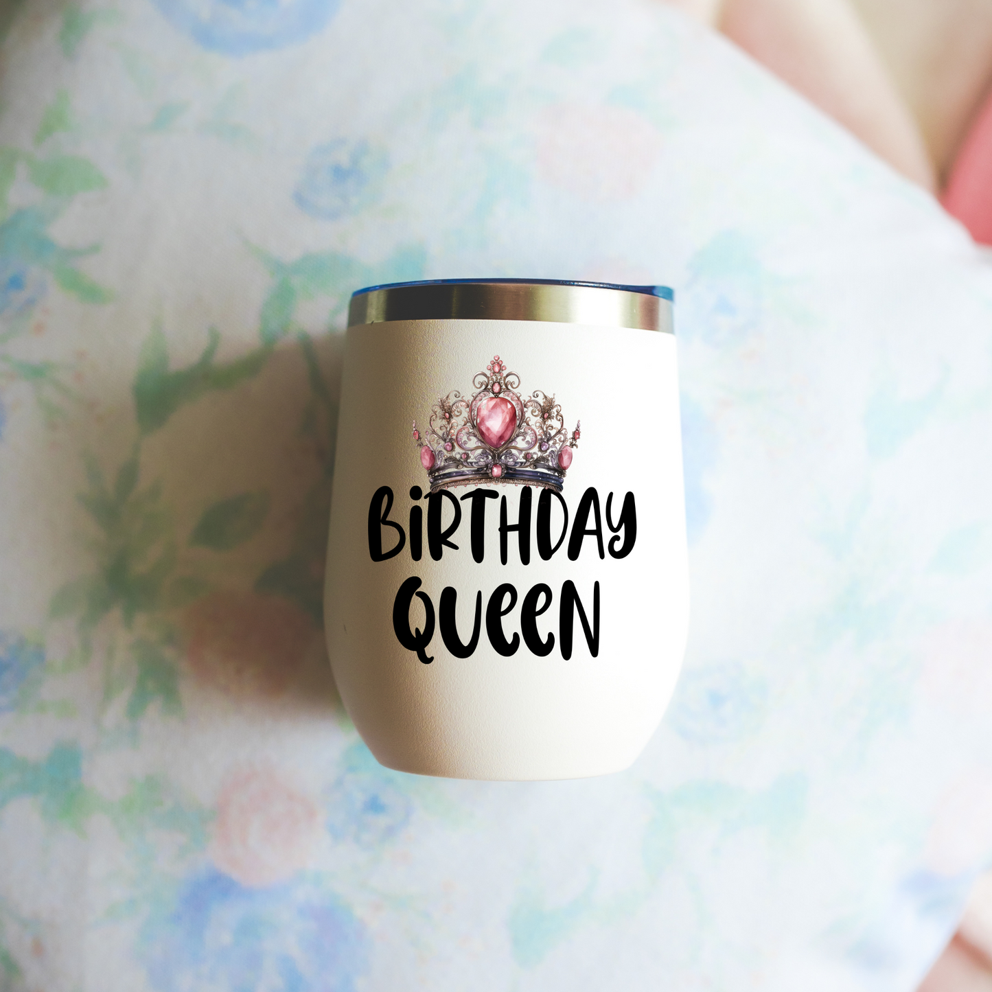 Birthday Queen Insulated Wine Tumbler - Elegant, Personalized Drinkware