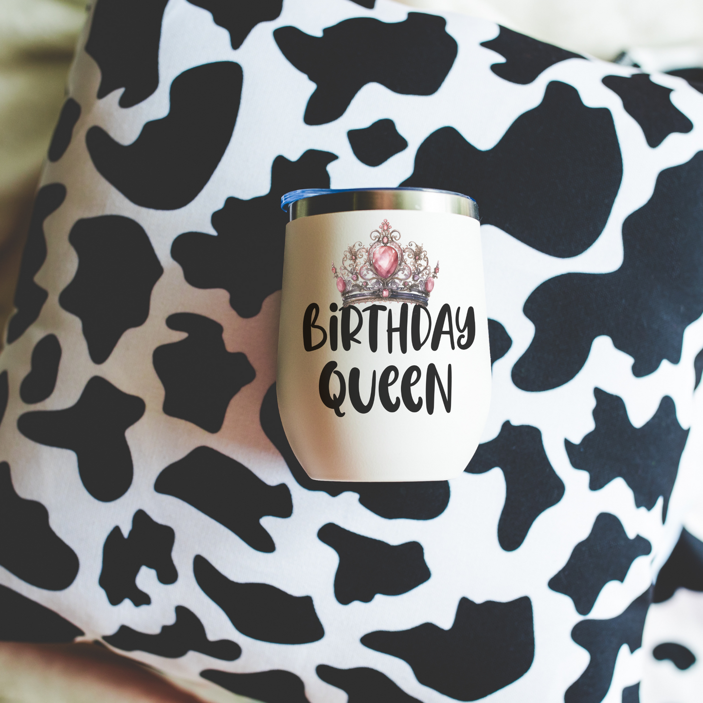 Birthday Queen Insulated Wine Tumbler - Elegant, Personalized Drinkware