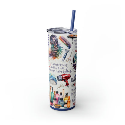 Hairdresser Life EcoChic 20oz Skinny Stainless Steel Tumbler with Straw