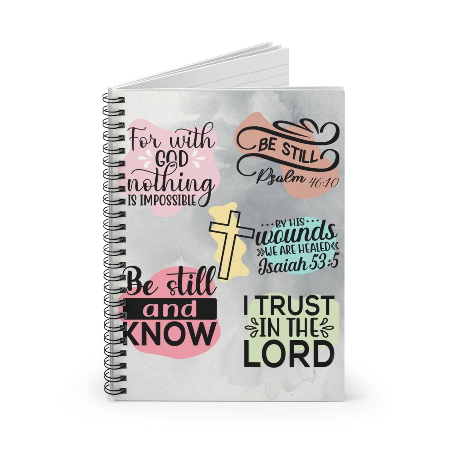 Be Still & Know! Journal or Notebook. Minimalist, Notes Spiral Notebook - Ruled Line