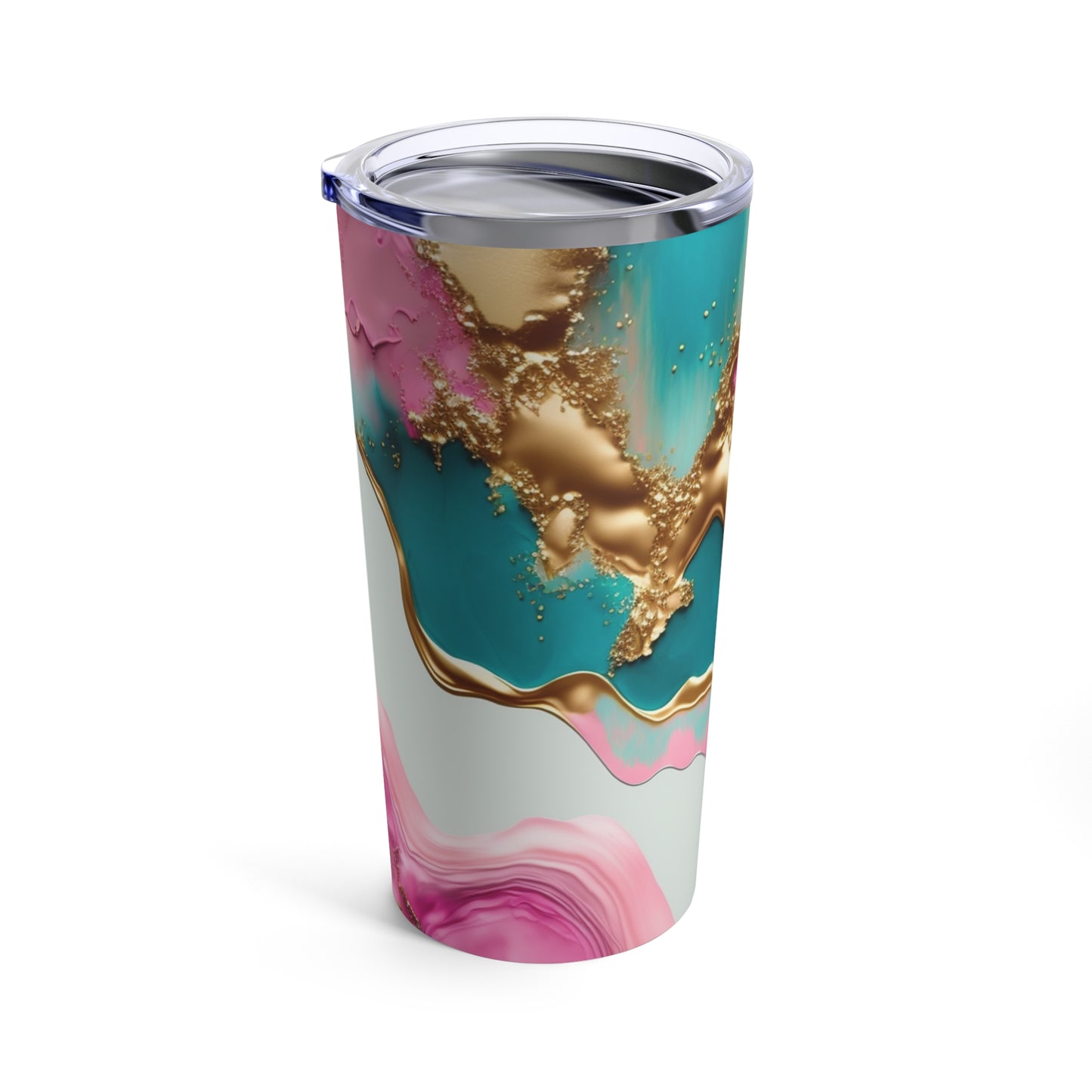 Pink, Gold & Teal Insulated Tumbler 20oz