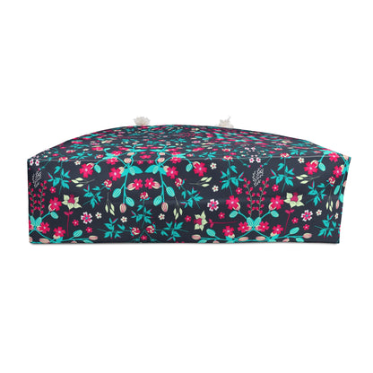 Blue & Pink Floral Weekender Bag