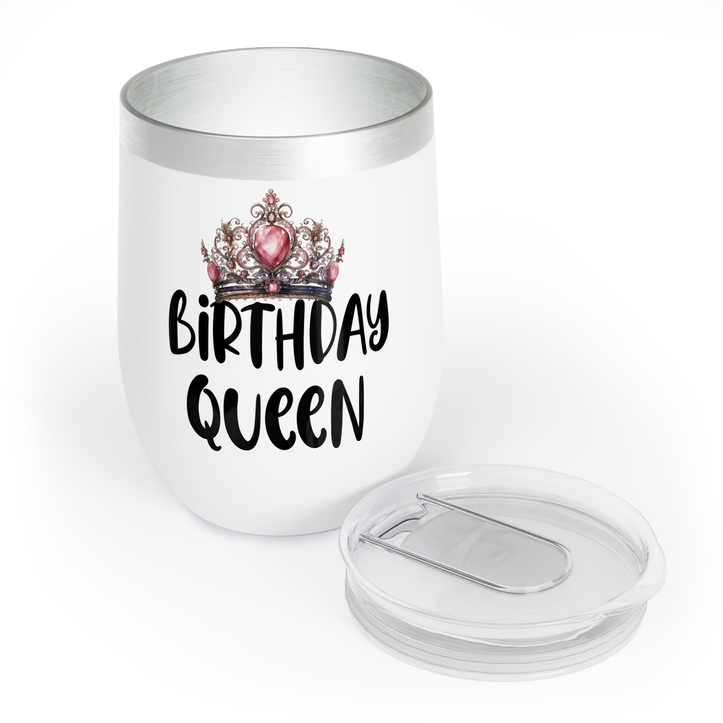 Birthday Queen Insulated Wine Tumbler - Elegant, Personalized Drinkware