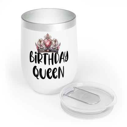 Birthday Queen Insulated Wine Tumbler - Elegant, Personalized Drinkware