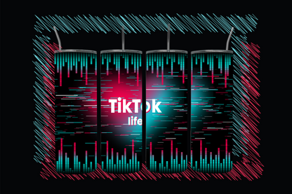 Tik Tok Life Skinny Tumbler, 20oz