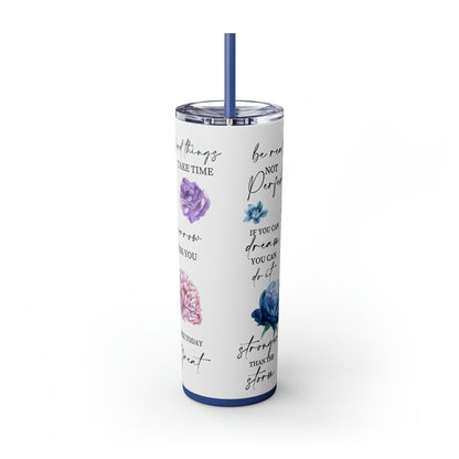 Choose to be happy! Skinny Tumbler, 20oz