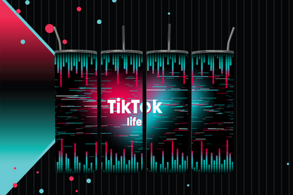 Tik Tok Life Skinny Tumbler, 20oz