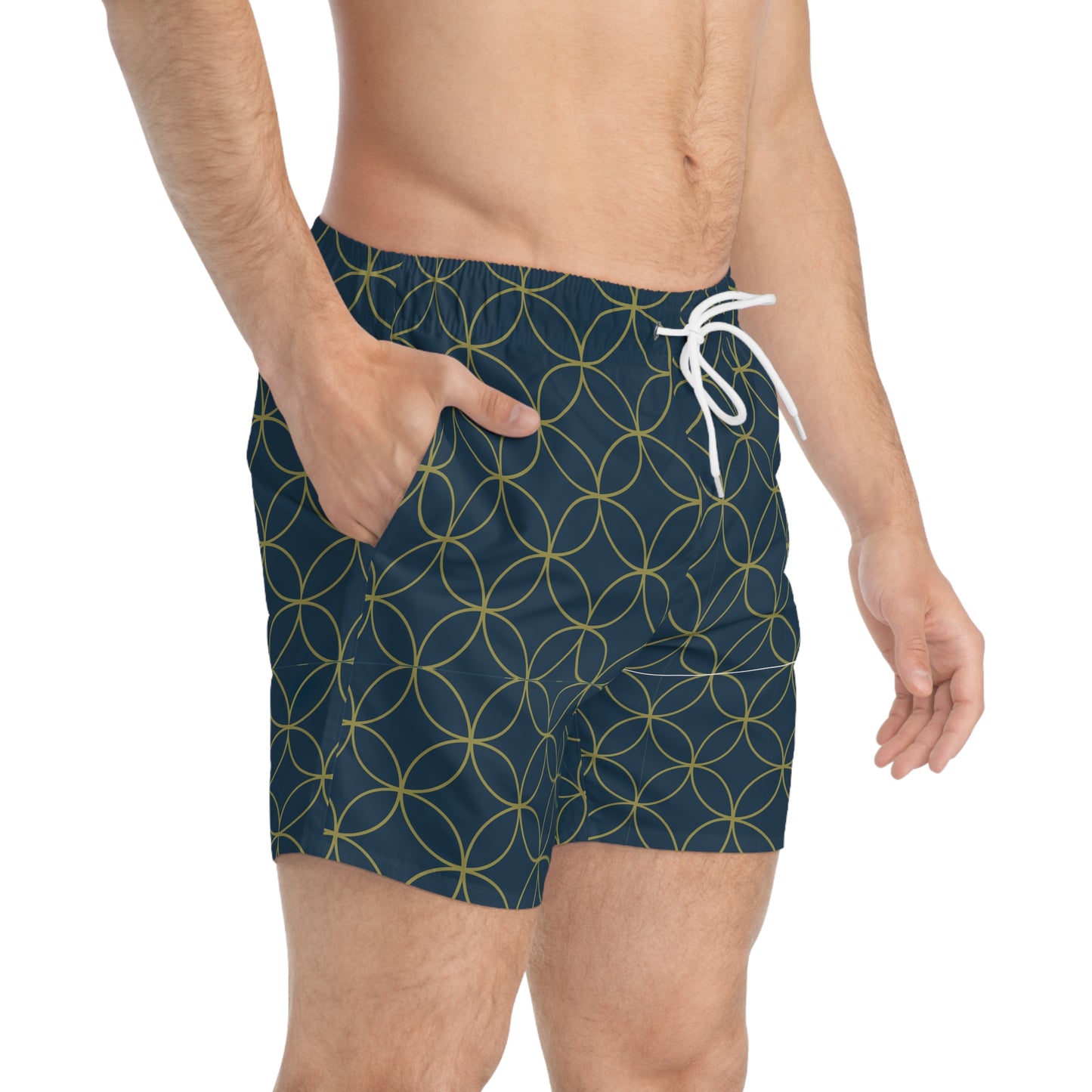 Men’s Abstract Circular Swim Trunks