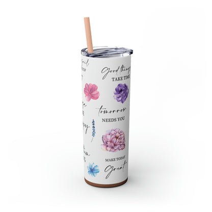 Choose to be happy! Skinny Tumbler, 20oz