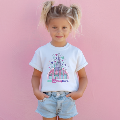 Toddler Tee - Walt Disney World Castle with Mickey Balloons Design