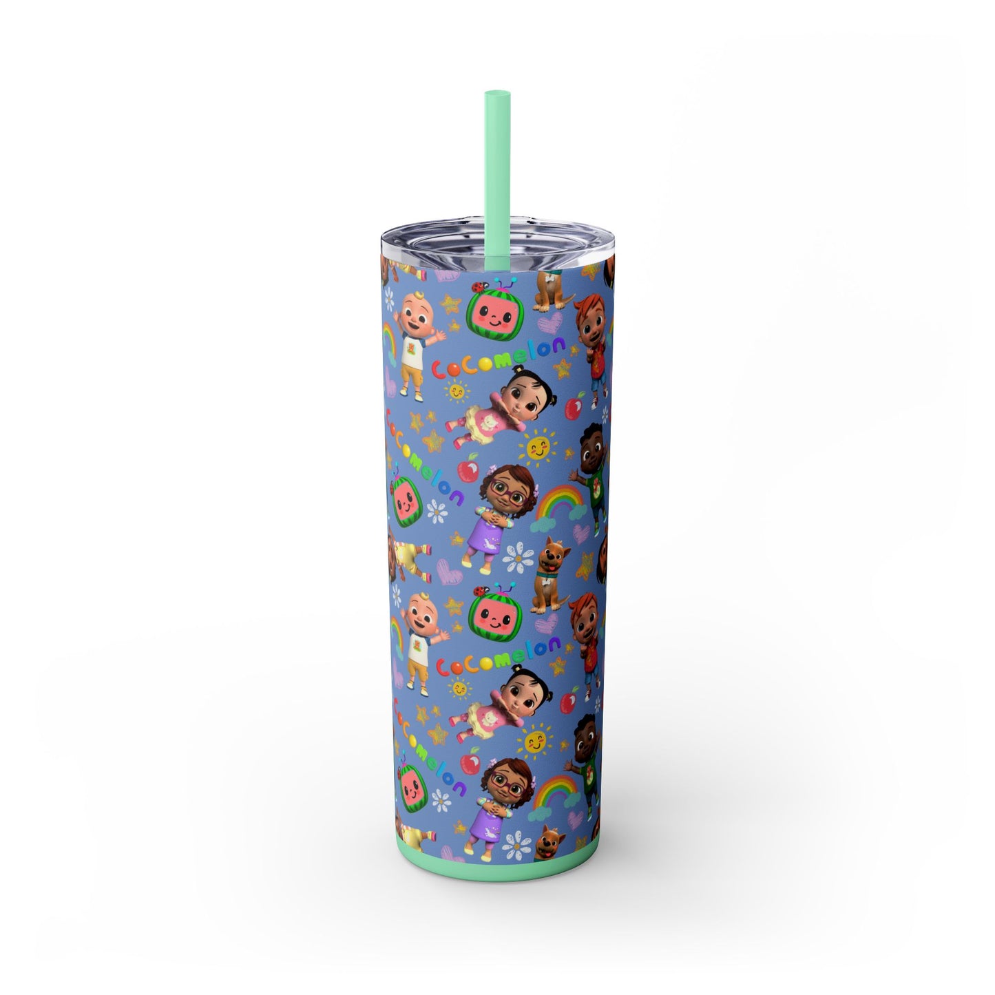 Coco Melon Skinny Tumbler with Straw, 20oz