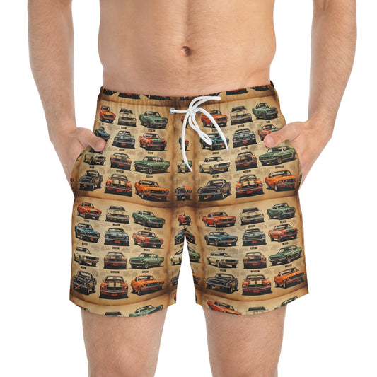 Men’s Classic Mustang Swim Trunks (AOP)
