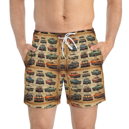 Men’s Classic Mustang Swim Trunks (AOP)