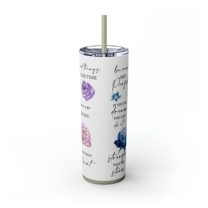 Choose to be happy! Skinny Tumbler, 20oz