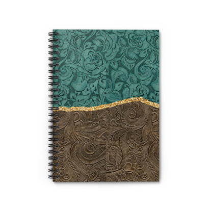 Brown and pink  boho designed journal or Notebook. Boho, minimalist, Notes Spiral Notebook - Ruled Line
