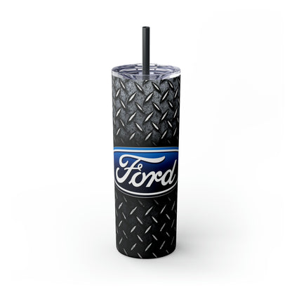 Ford Tread Skinny Tumbler with Straw, 20oz