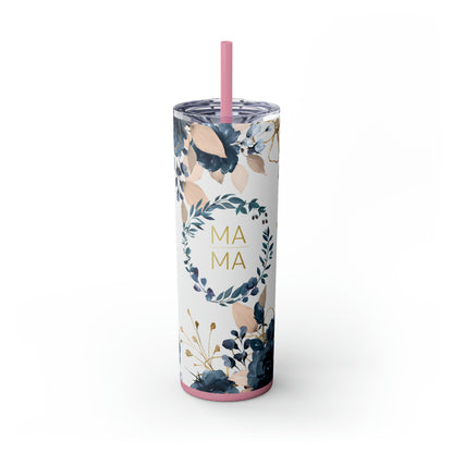 Mama Floral EcoChic 20oz Skinny Stainless Steel Tumbler with Straw