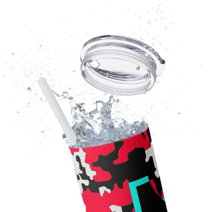 Tik Tok Pink White & Black Skinny Tumbler, 20oz