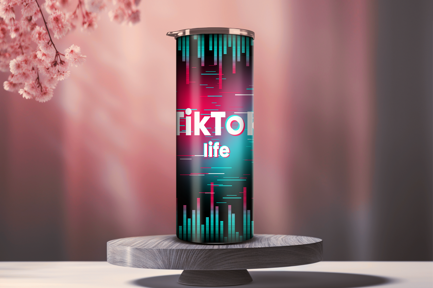 Tik Tok Life Skinny Tumbler, 20oz