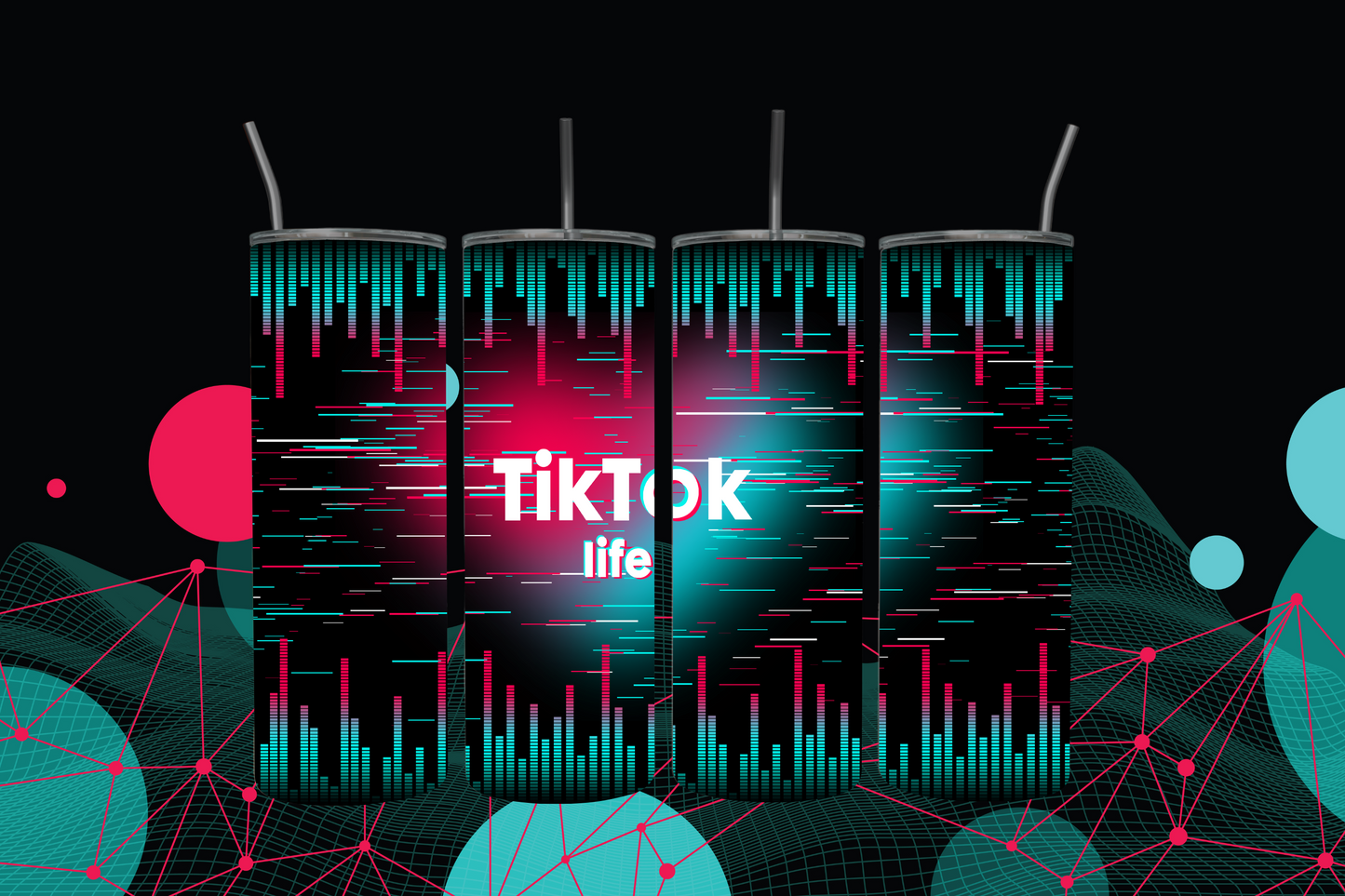 Tik Tok Life Skinny Tumbler, 20oz