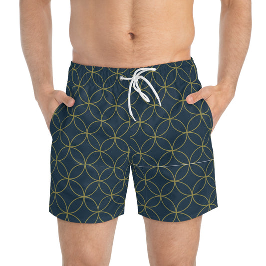 Men’s Abstract Circular Swim Trunks