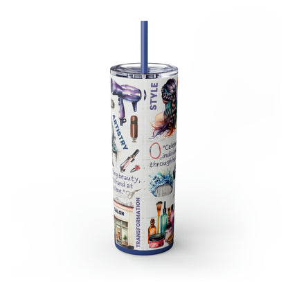 Hairdresser Life EcoChic 20oz Skinny Stainless Steel Tumbler with Straw