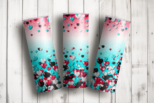 Tik Tok Hearts Enthusiast’s 20oz Slim Trendsetter Tumbler